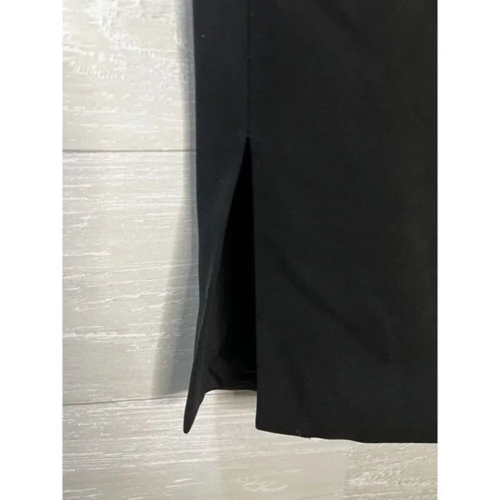 J.Crew Womens Black Pencil‎ Skirt With Elastic Waist & Back Slit - Size 4